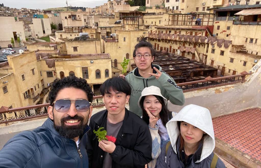 Chinese tourists in Fez tour in Morocco
